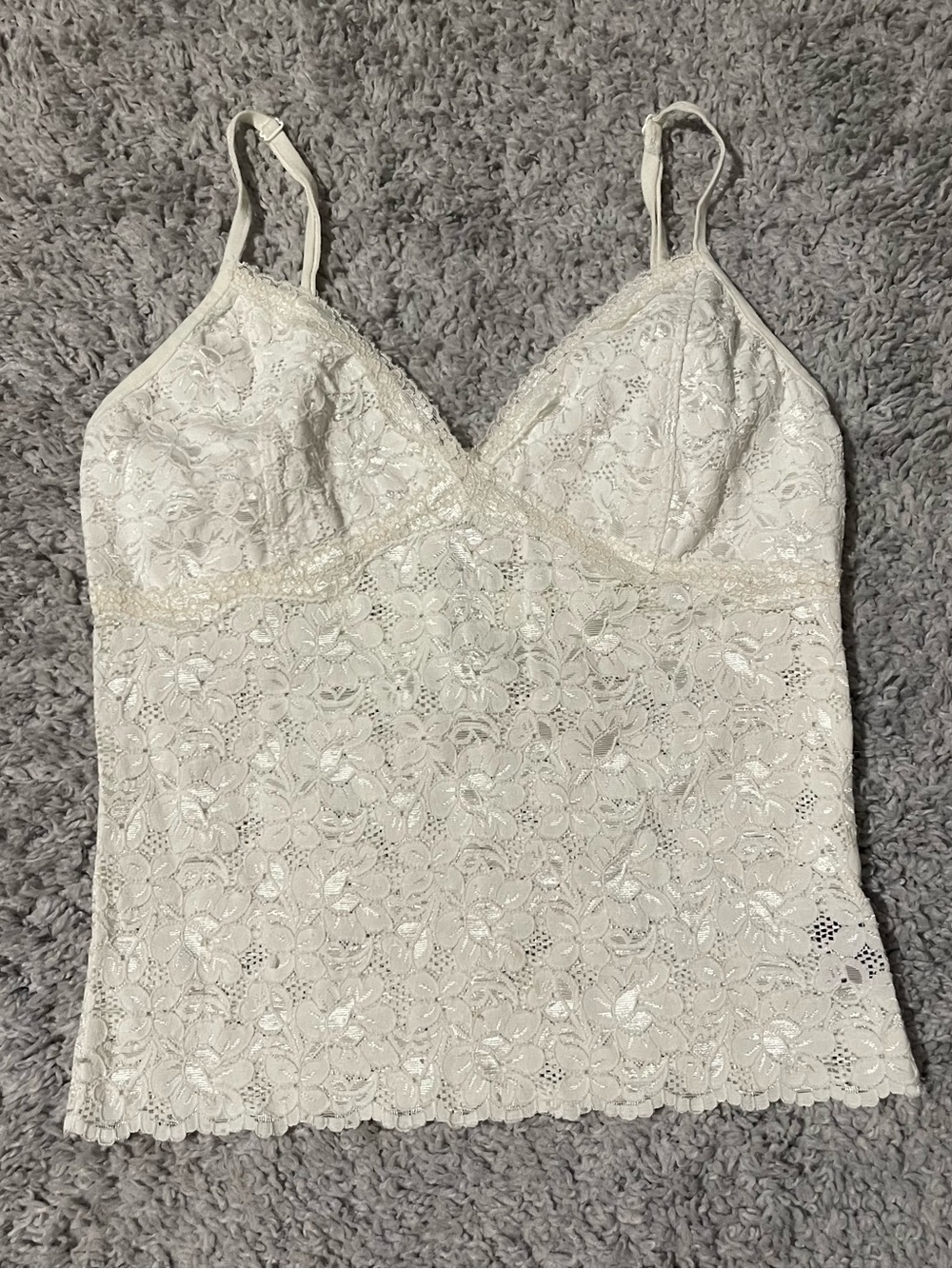 Vintage Y2K Wild Cat White Lace Top